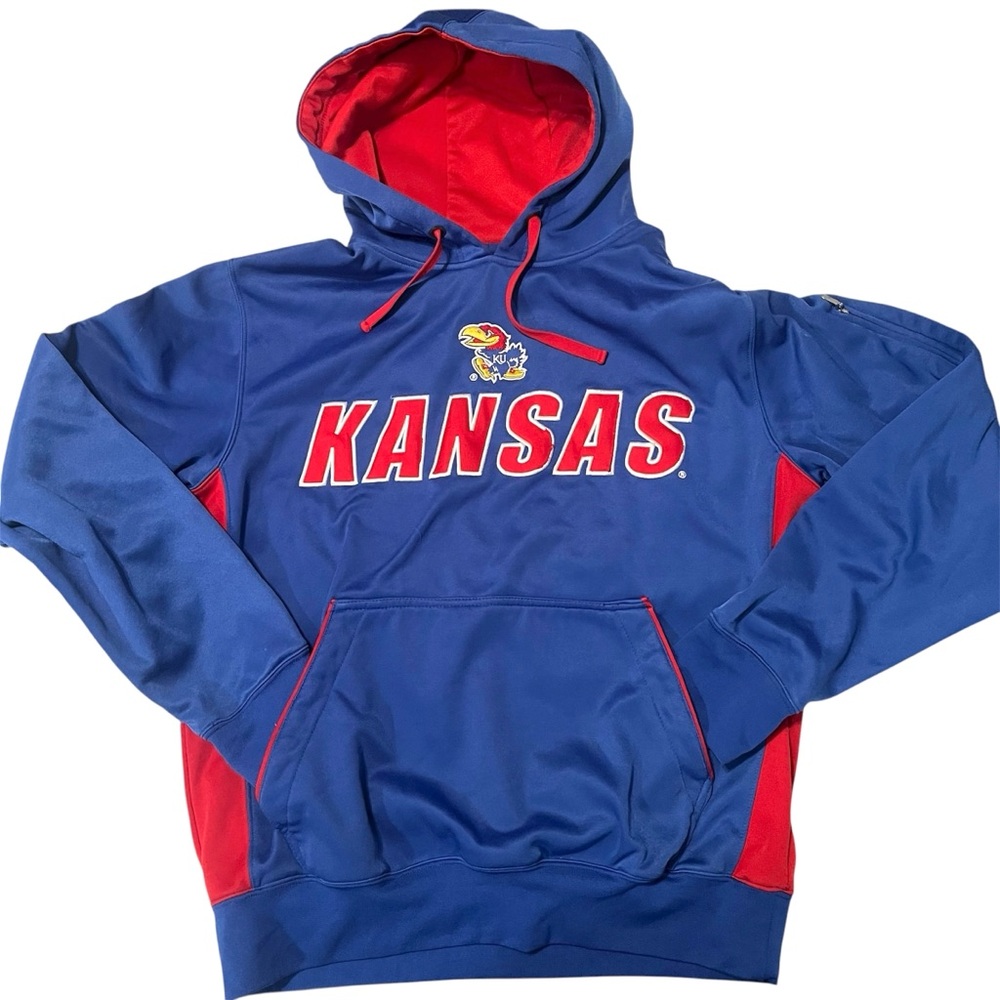 Colosseum Kansas University Jayhawks Logo Pullover Hoodie